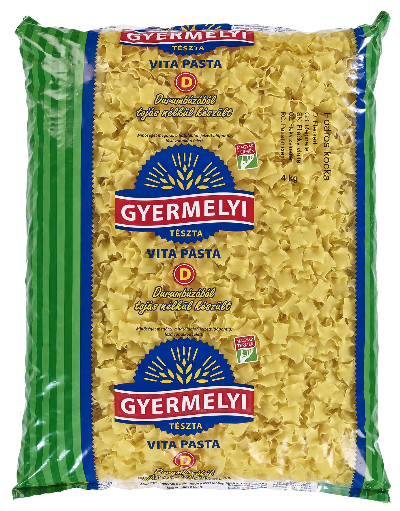 Gyermelyi Vita Pasta durum Fodros kocka 5kg